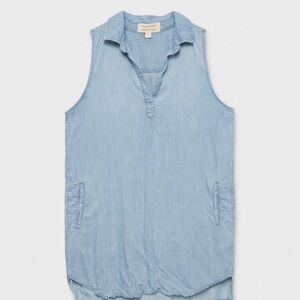 cloth & stone Light Blue Sleeveless Chambray Tunic